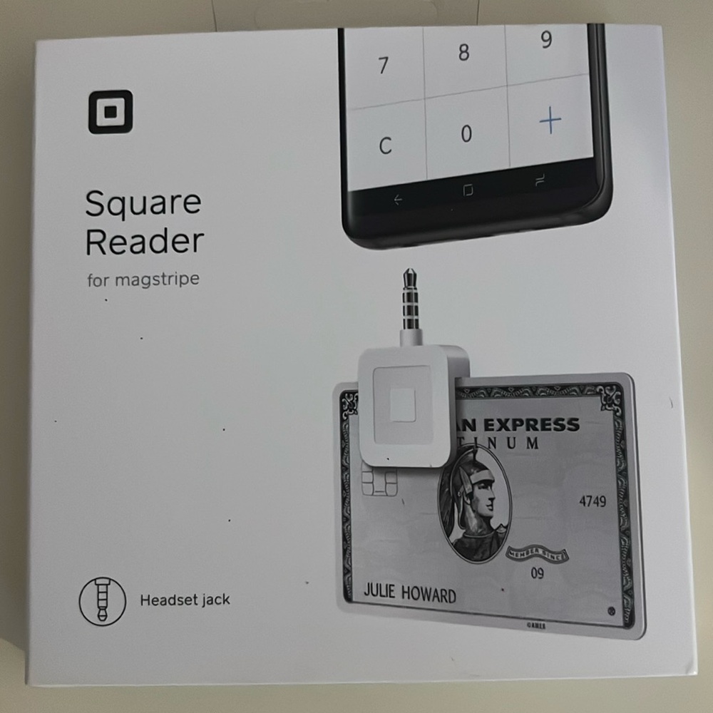 Square credit card reader for phone with head jack